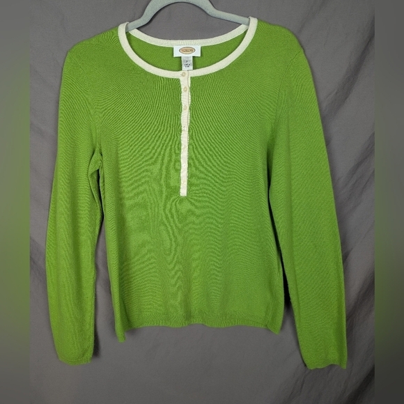Talbot's size small lime green sweater - Picture 10 of 10